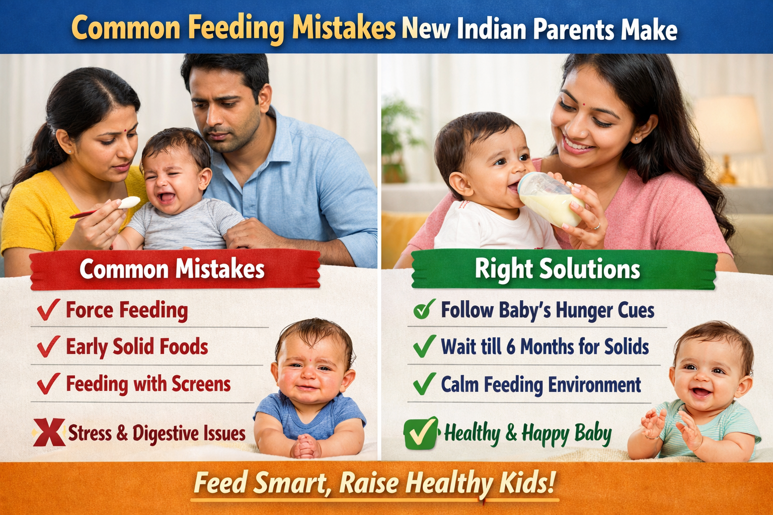 Common Feeding Mistakes New Indian Parents Make
