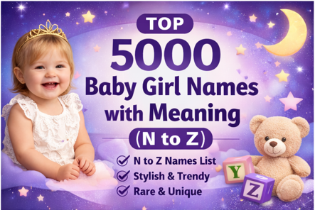 5000 Baby Girl Names with Meaning N to Z