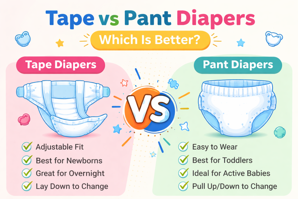 Tape vs Pant Diapers